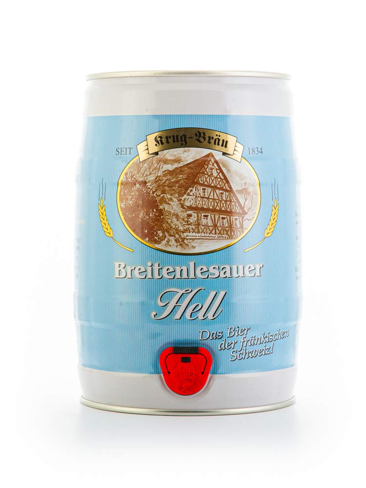Krug Bräu Breitenlesauer Hell aus Franken 5.0l Dose Partyfass