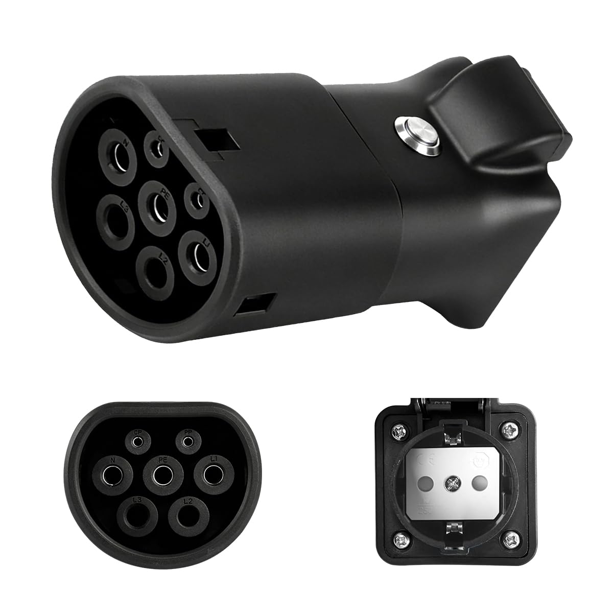 V2L Adapter Kompitable Mit Leapmotor B10 C10 C16 EV, Typ 2 auf Schuko | 3,5KW 16A 250V Fahrzeug-zu-Ladung-Adapter Vehicle to Load, für Elektrofahrzeuge die V2L-Funktionen unterstützen