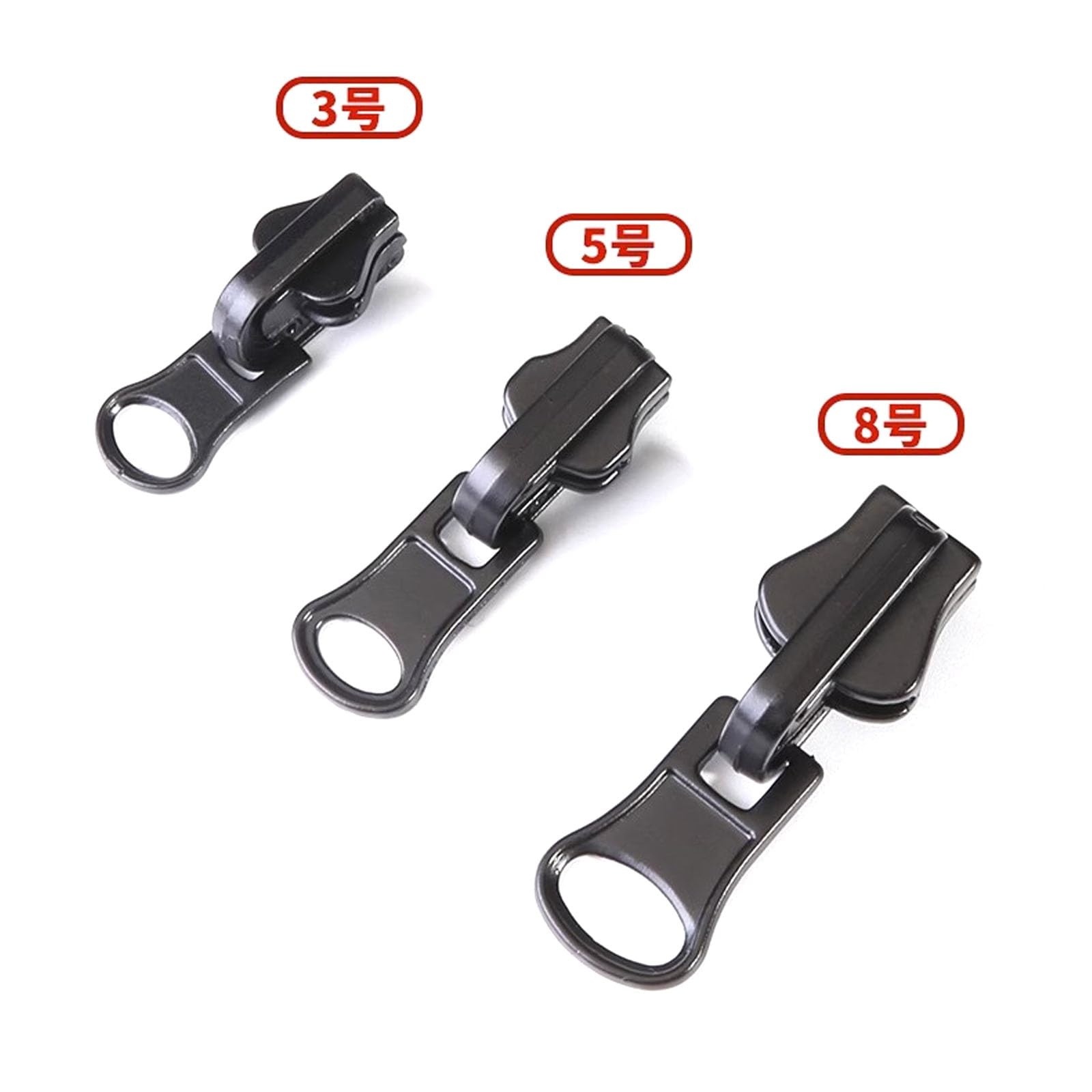 Amazon.co.jp: JeeSoarToFar 黒い亜鉛合金の両面ファスナーヘッド