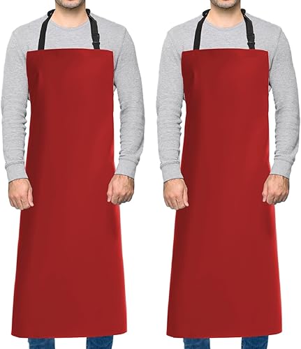 Miniatura 7 de Homsolver Waterproof Rubber Vinyl Apron for Unisex Adult, Adjustable, Lightweight, Chemical Resistant Extra Long Work Apron