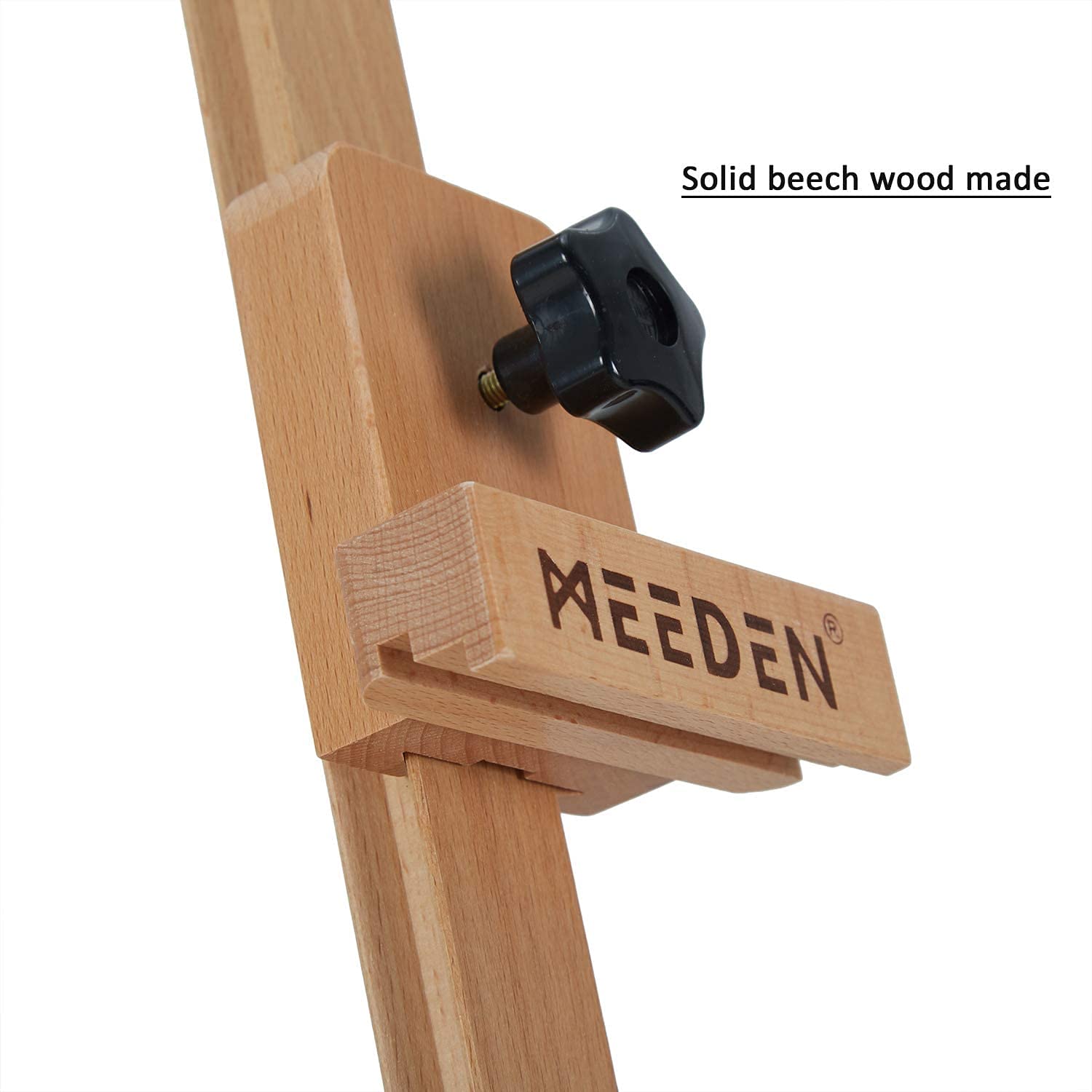 Studio H-Frame-Staffelei mit Kunstversorgungspeicherschublade - einstellbar (60"~ 75") Massive Buchenholz-Staffelständer for Künstler, Studenten und Erwachsene, hält Leinwandkunst bis 35"