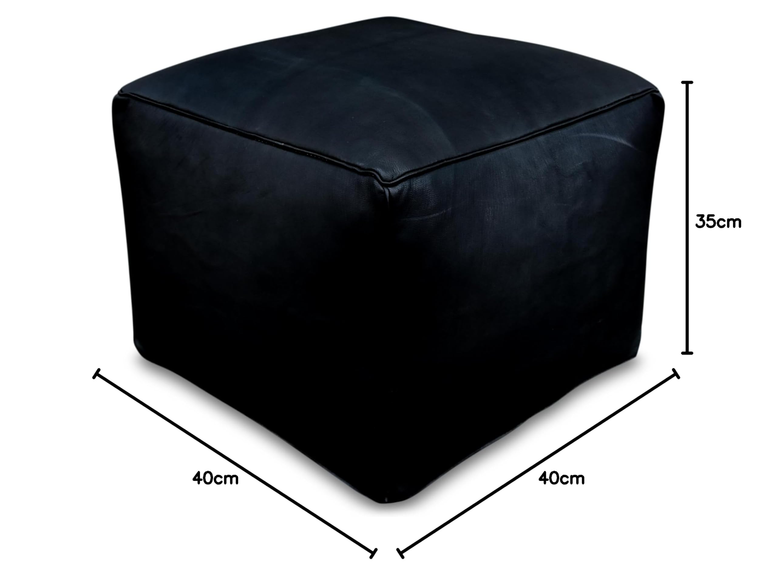 Amazon｜Good Square Leather Pouffe - ハンドメイド - 配達された