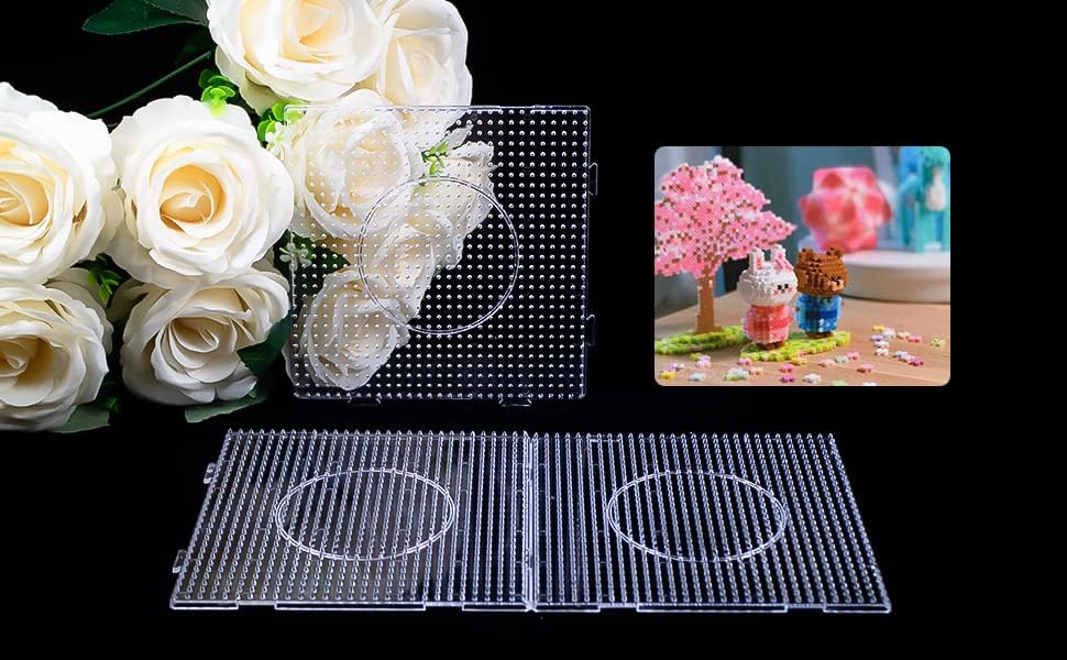 Miniatura 4 de KVMORZE 50 piezas de papel de planchar con cuentas fusibles, papel de planchado cuadrado transparente para termoestabilidad, accesorios de cuentas