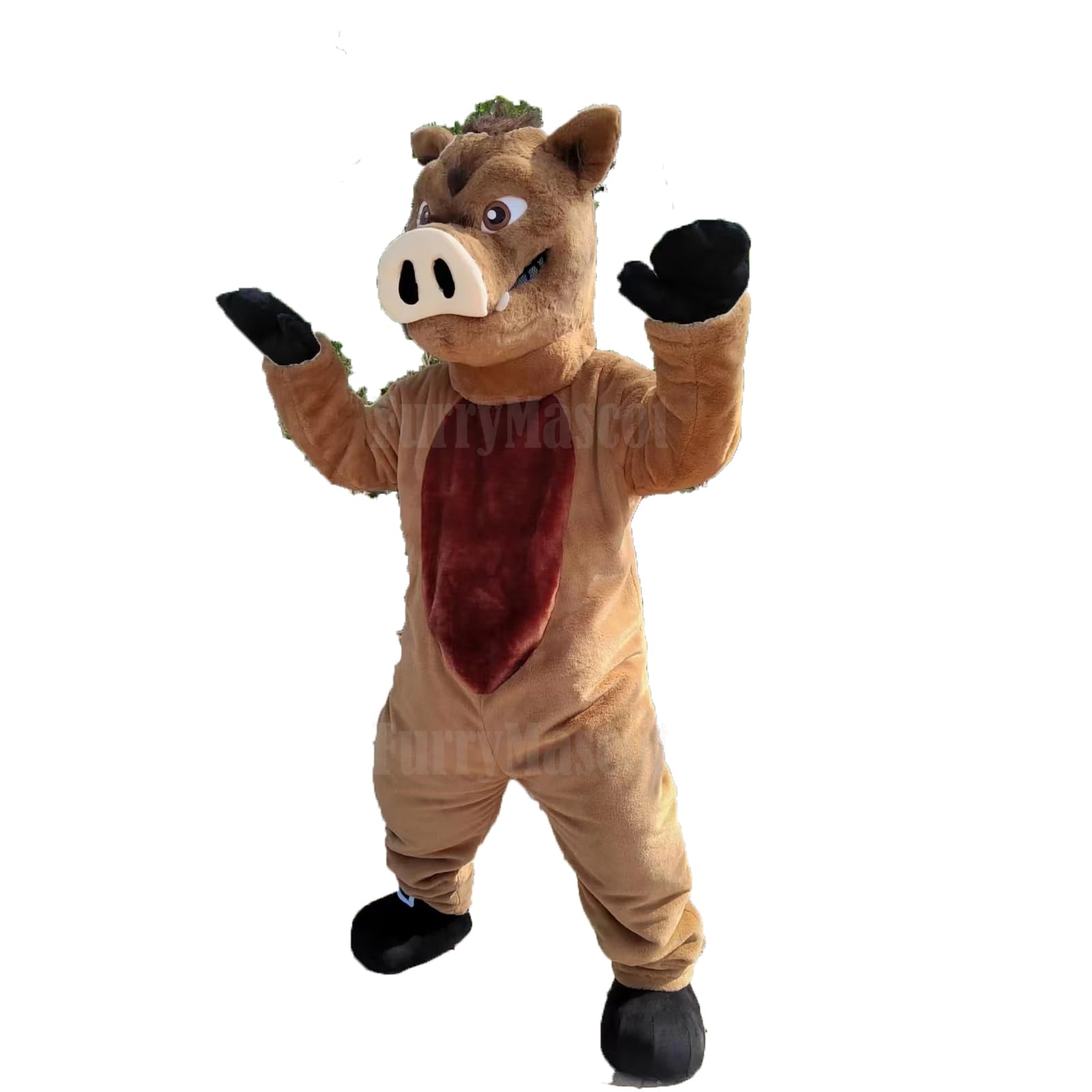 New Sport Wild Boar Mascot Costumes Brown Pig Mascotte School Spirit