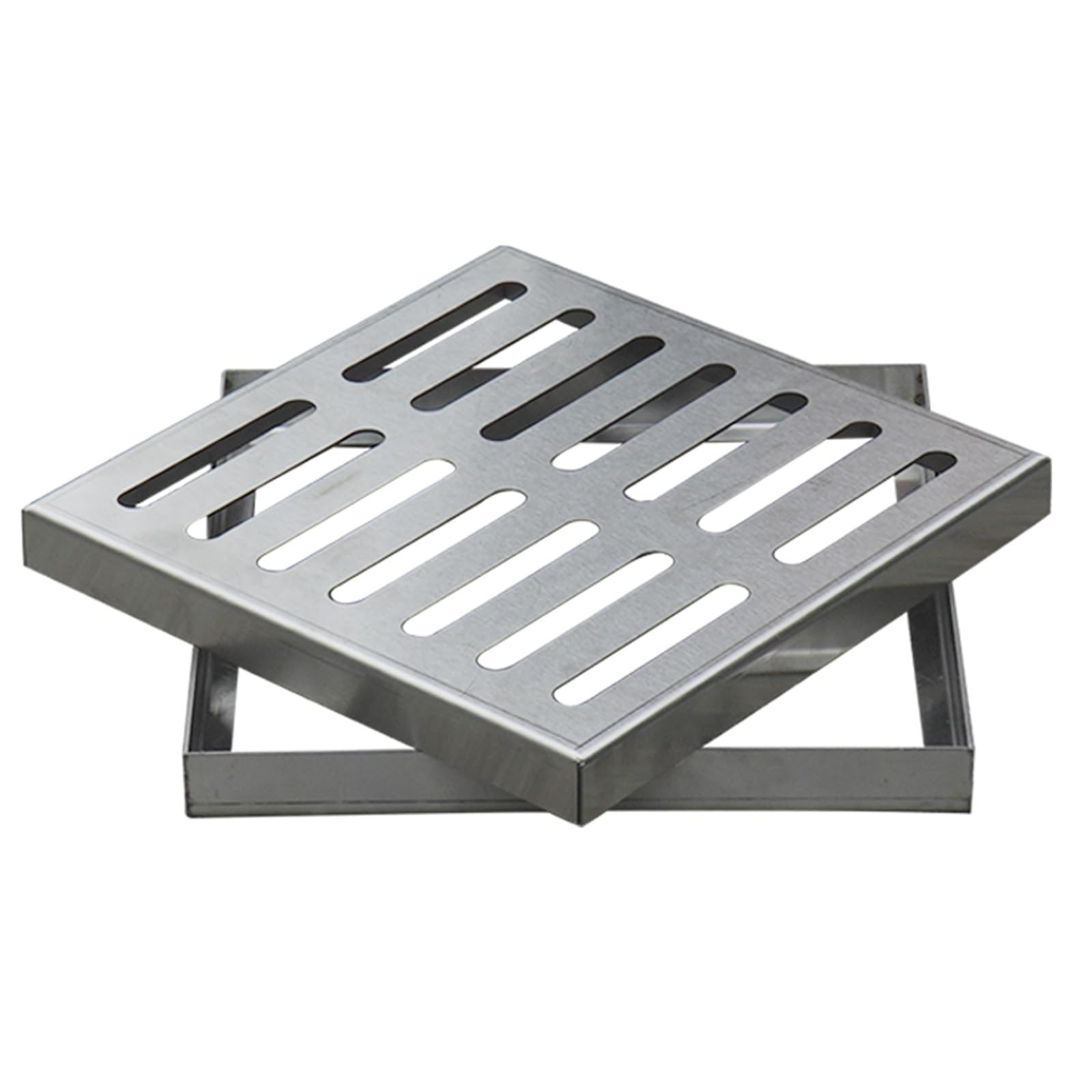 Copertura per scarico esterno, coperchio per griglia settica, griglia per acqua piovana in acciaio inossidabile 304, per cortile e pavimentazione, copertura di ispezione in metallo resistente
