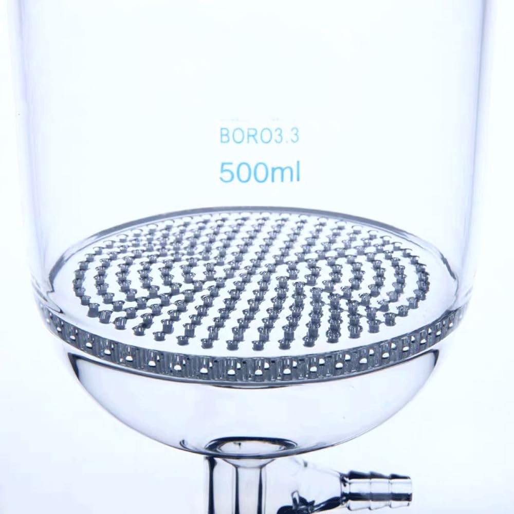 30 60 100 200 250 500 ml 14/23 19/26 24/29 estándar común vidrio succión embudo con agujero de cristal placa laboratorio cristalería(1000ml 24-29 chaqueta)