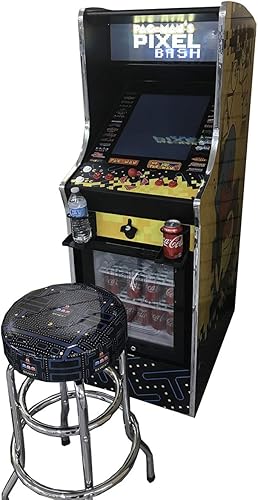 Miniatura 4 de Bandai Namco Amusement America Pac Man Pixel Bash Chill Home Juego de arcade vertical con taburete de bar de 30 pulgadas