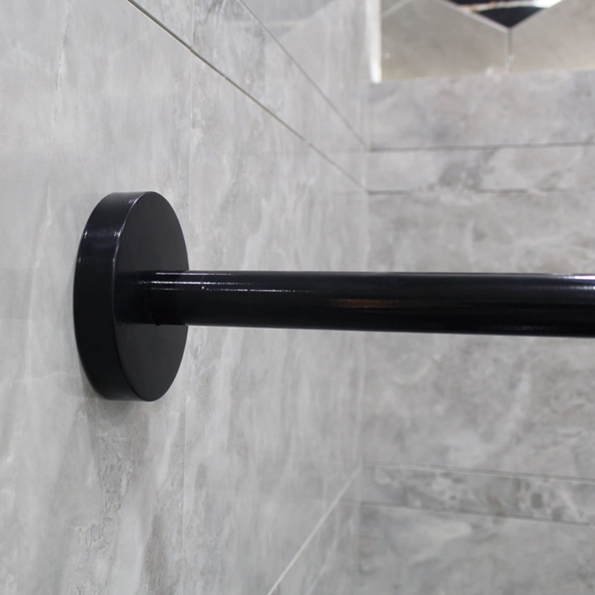 Barre Rideau De Cabine D'essayage en Forme De L, Tringles À Rideaux Extensibles en Acier Inoxydable, Tringles Rideaux Incurvées sans Perçage pour La Protection De La Vie Privée