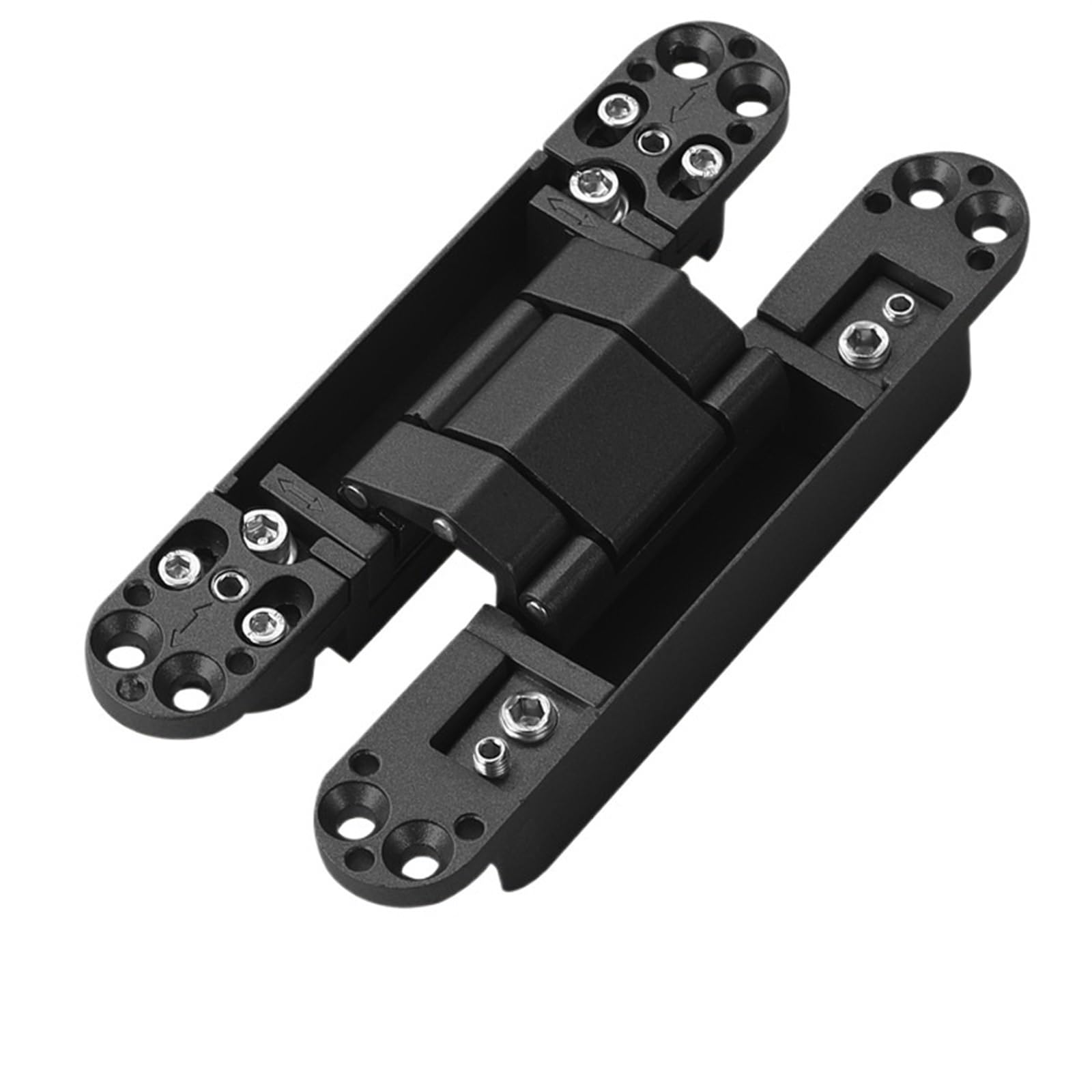 Door Hinges Hidden Door Dedicated Hinge Three-Dimensional Adjustable Concealed Cross for Bathroom(150x25 Black)