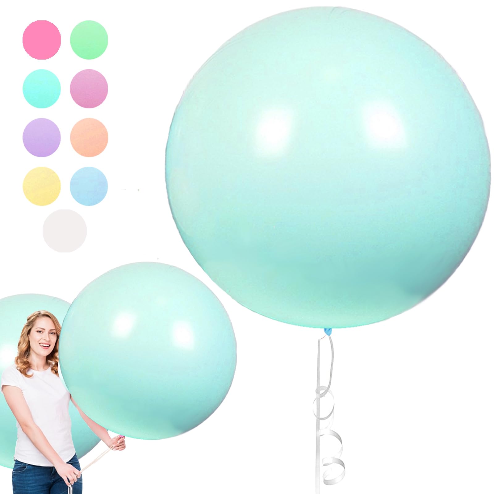 YOUYIKE Macaron Giant Balloon, Latex Assorted, Rainbow Macaron Party Balloons for Party Decoration, Birthday, Wedding, Celebrations, Balloon Arch — image 1