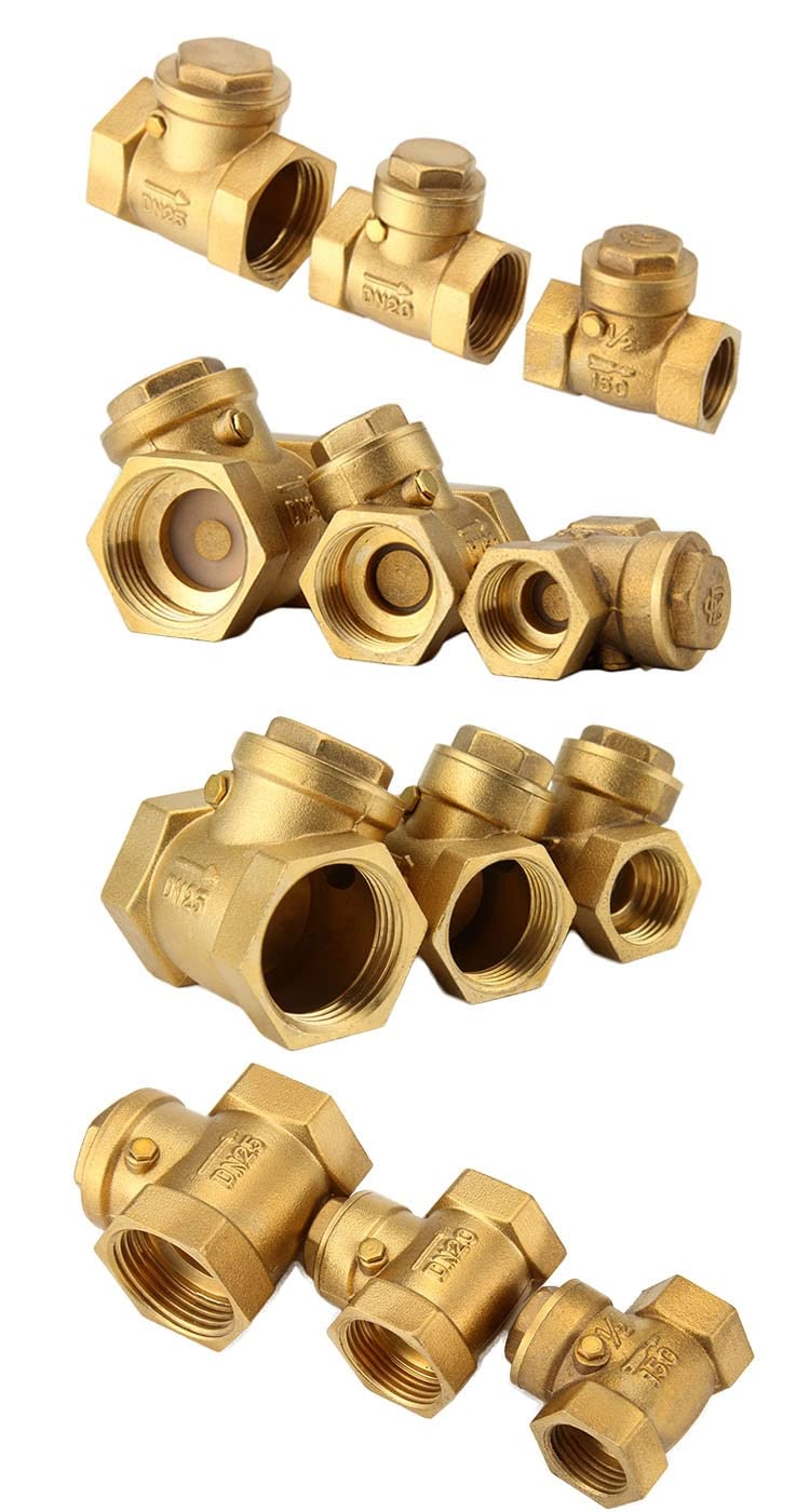 Válvula de retención oscilante sin Retorno latón, Hilo Femenino, 232PSI, reflujo Agua, DN32, DN40, DN50, Opcional, 1 Uds(DN40)