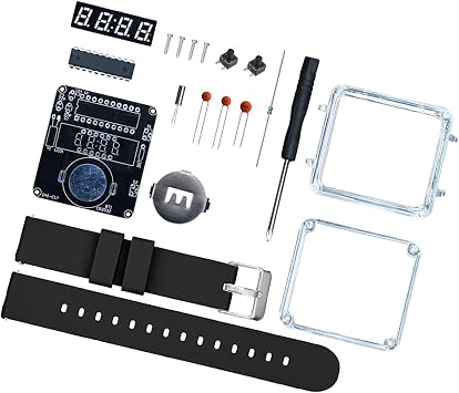 Assembly Digital Electronic Watch Kit LED Display Soldering Project for Outdoor Enthusiasts and Enthusiasts Simple Watch Assembly Kit