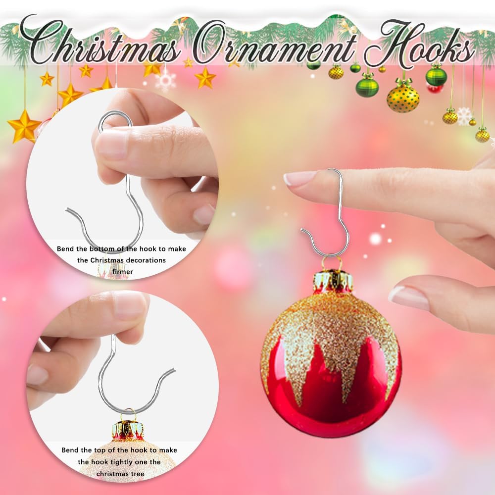 Set 100 Ganci Per Palline Di Natale In Argento - 40 Mm, In Metallo, Per Albero, Ghirlande E Decorazioni