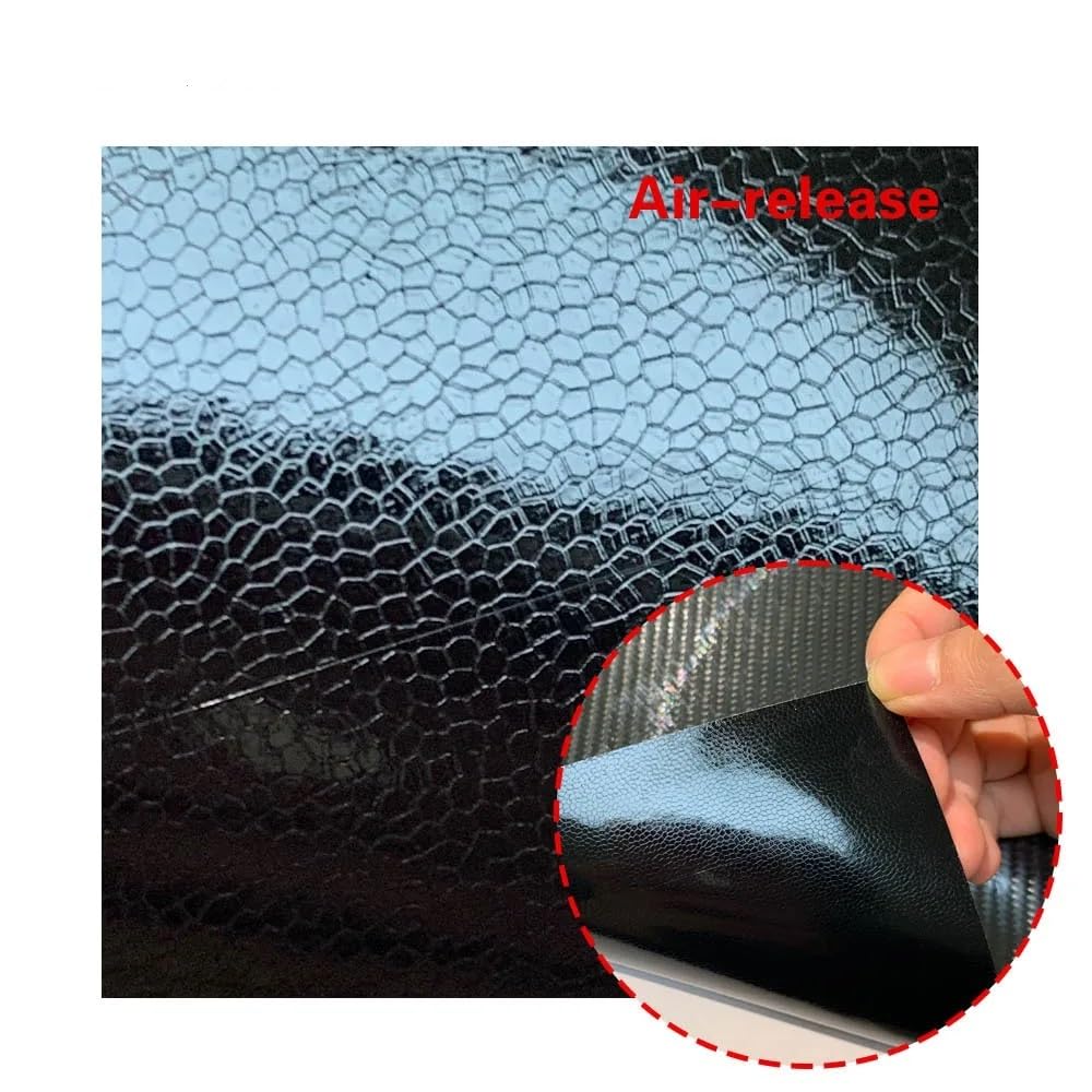 Autofolie Carbonfaser-Vinyl-Wrap-Film, Wasserdichter Autoaufkleber, 6D-Carbonfaser, Anti-Kratz-Schutzfilm, Autozubehör for Farbwechsel(50cmx300cm)