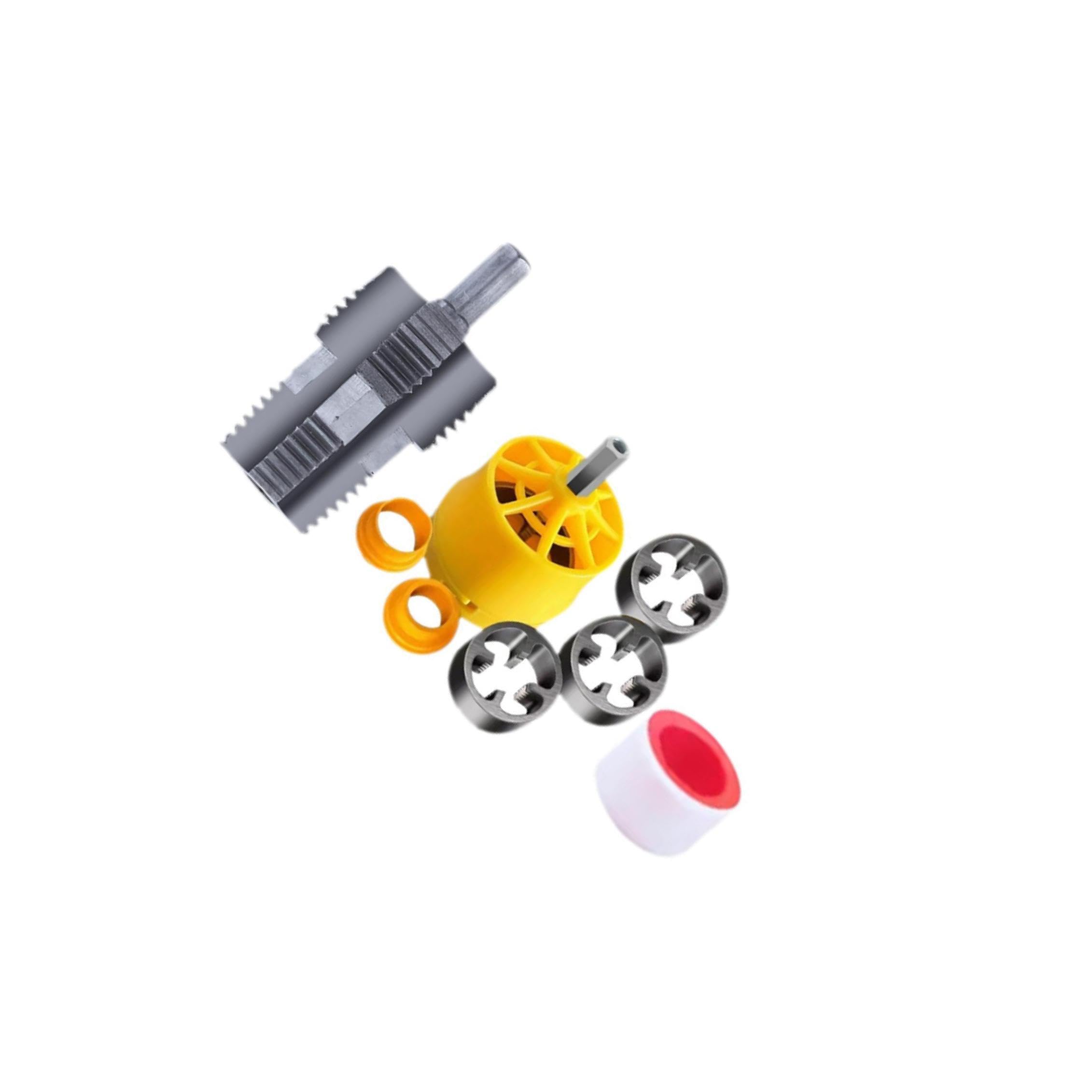 Auyxssz No Wire Remover Versatile Plumbing Threader Kit Featuring Dies And User-Friendly Guide Joints For Effortless Setup 25.4Mm/1Inch) Pipe Threader Plumbing Tool Pipe Kit,