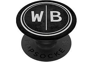 Sleek and Stylish WB Monogram Black Two Initials Accessory