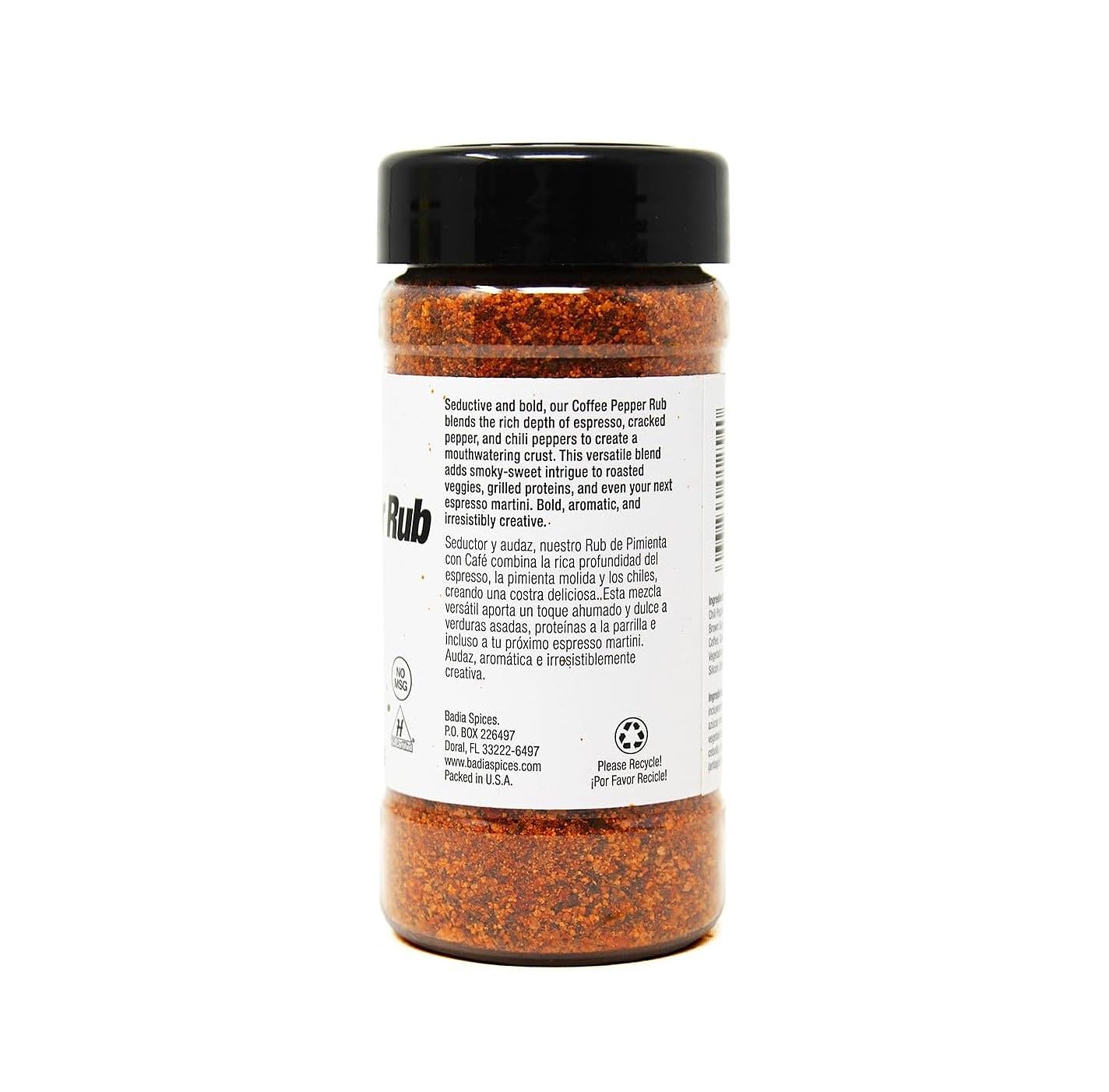 Badia Coffee Pepper Seasoning, 6.5 oz - Chili Pepper, Coffee, Garlic, Brown Sugar Blend for Smoky Sweet Rub, Gluten Free, No Msg - Image 2