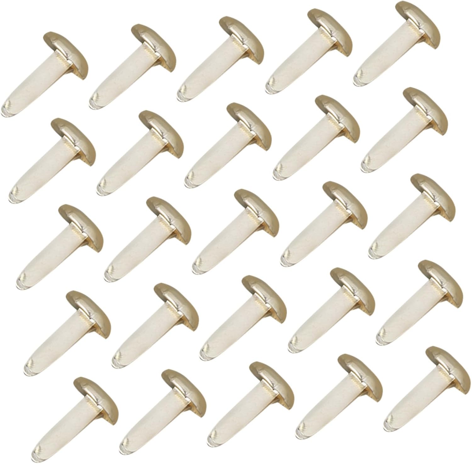 HAKIDZEL 200pcs Gold Metal Paper Fasteners for Crafts Anti-Rust Round Brads with Storage Box Electroplated Two-Prong Clips for Scrapbooking DIY Projects Office Use