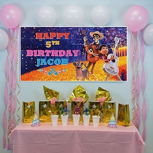 Coco Birthday Banner Party Backdrop Decoration