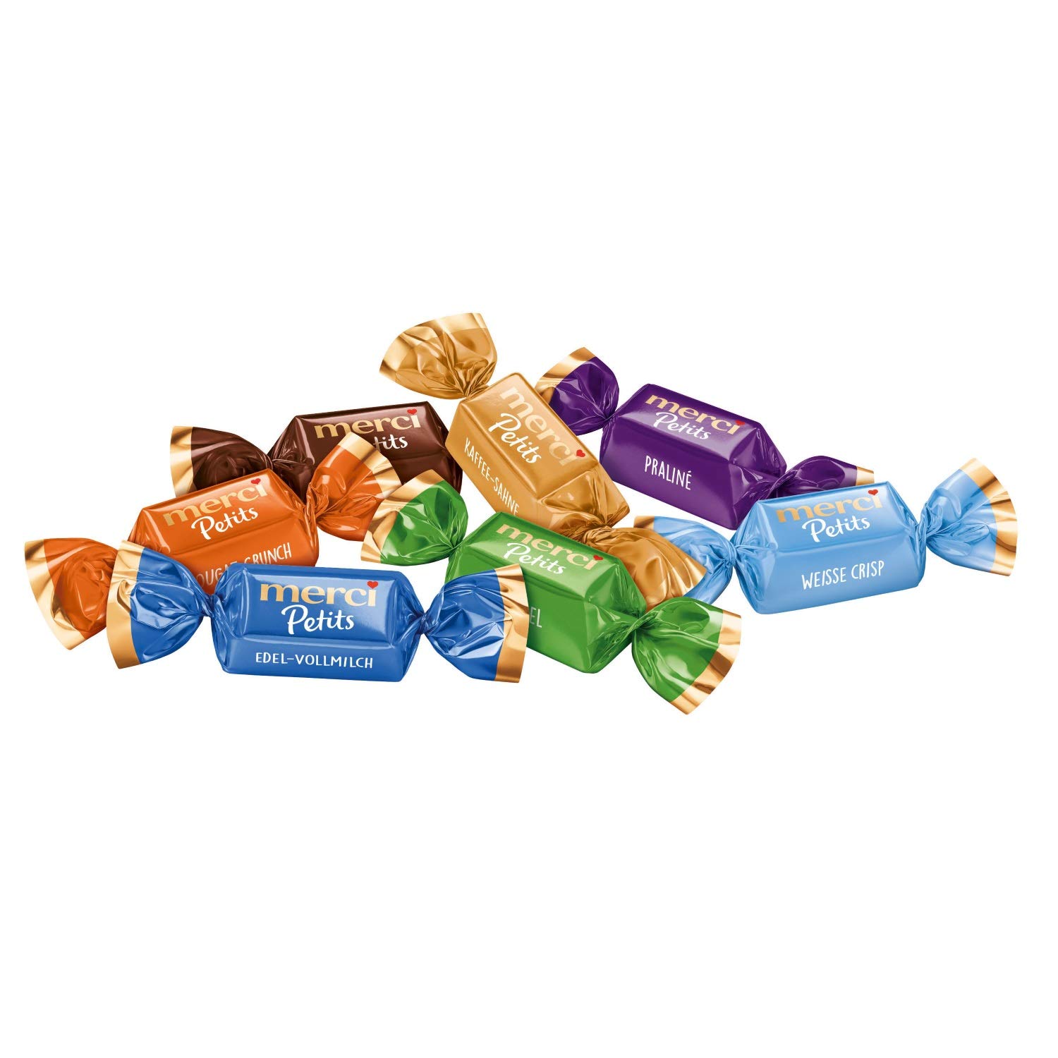 merci Petits Chocolate Collection Dose (8 x 1kg) / Feine Pralinen in 7 Sorten