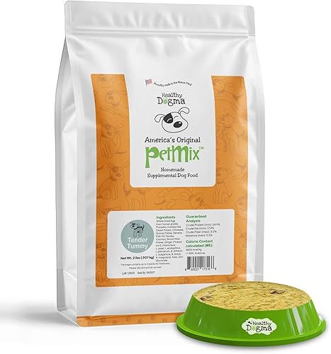 Healthy Dogma - PetMix Alimento deshidratado para perros - Alimento para el estómago sensible al perro - Sin granos, comida para perros con