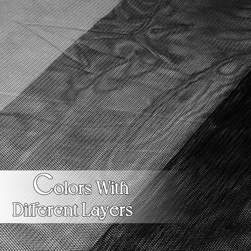 Luxurious Black Sheer Mesh Fabric - 54 Inch by 3 Yards, Non-Stretch Tulle Netting for Weddings, Prom, Costumes, and Craft Projects 5 Luxurious Black Sheer Mesh Fabric - 54 Inch by 3 Yards, Non-Stretch Tulle Netting for Weddings, Prom, Costumes, and Craft Projects - Image 4