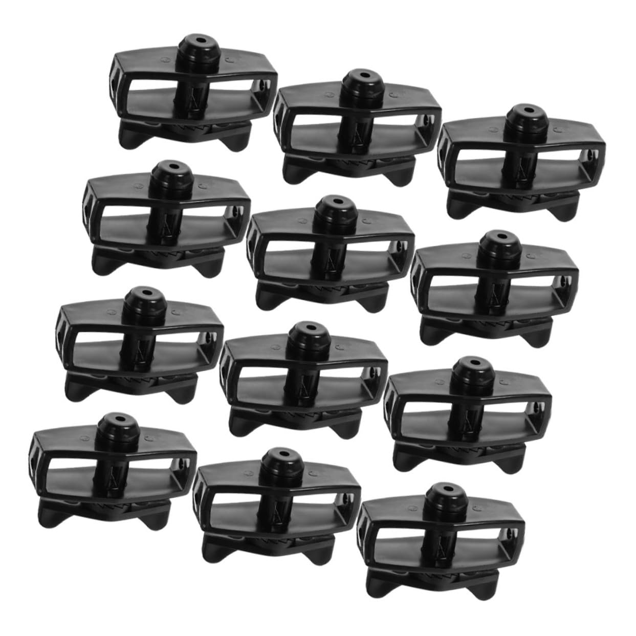 Lurrose 5 Set Connettore Di Serrata Del Filo Pesante Tenditore Cavo Scherma Del Filo Da Giardino Cancello Recinzione A Maglie Di Catena Di Recinzione Il Filo Nero Abs 12 Pezzi * 5