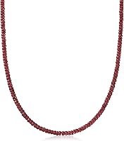 Vista 1 de Ross-Simons Collar de cuentas de rubí de 100 quilates con cierre magnético de oro amarillo de 14 quilates, Gema, Rubí