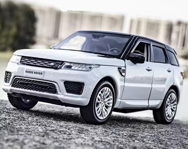 Image of Die-cast Range Rover Car Toy - 1:32 Scale Alloy Car SUV Model with Light & Sound, Pull-Back Off-Road Vehicle Toy for Kids & Collectors, Gift for Boys, Enthusiasts (Color as per Stock)