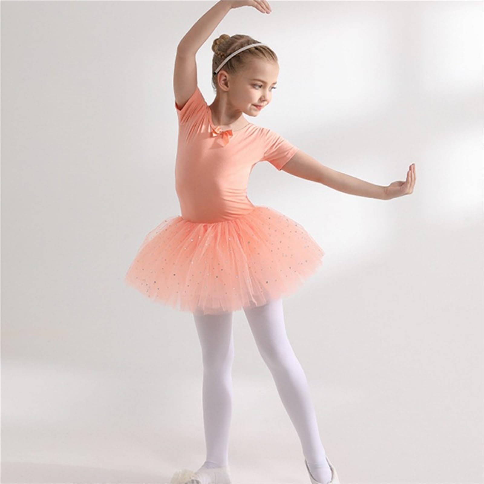 Frauen Ballett Trikot Kind Mädchen Tanzkleid Glänzende Pailletten Tutu Rock Kinder Kleinkind Gym Ballerina Sportkleid for Tanzen(Black Long,120cm)