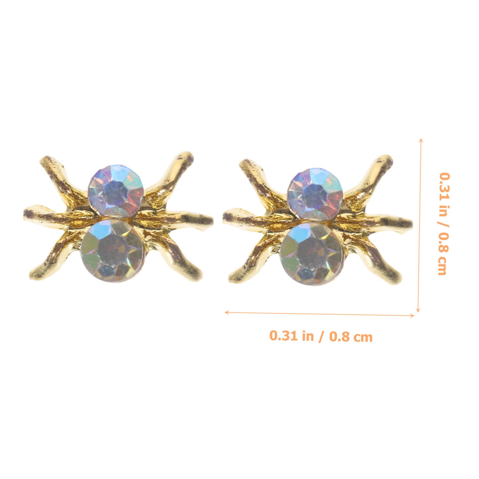 Healvian 200pièces Charms De Décoration De Nail Art Accessoires Pour Manucure Spider Pour Halloween Et Autres Événements
