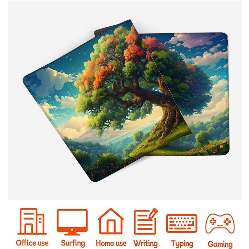 Podkładka pod mysz na biurko, podkładka pod mysz XXL 1200 x 600 x 3 mm, krajobrazowa podkładka pod mysz dla graczy, antypoślizgowa podkładka pod mysz dla graczy, podkładka pod mysz z przeszytymi
