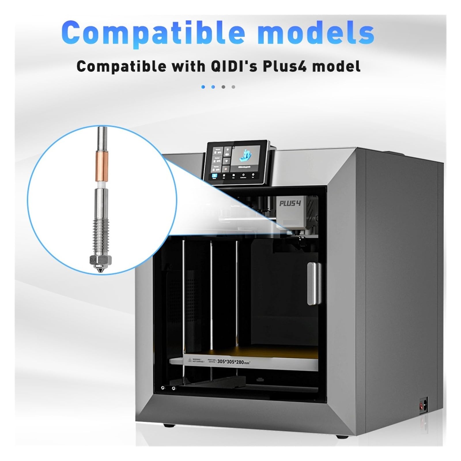 Buses Hotend 0.2/0.4/0.6/0.8mm, Compatible Avec QIDI Plus4, Pièces D'imprimante 3D À Buse Bimétallique(3pcs 0.6mm)