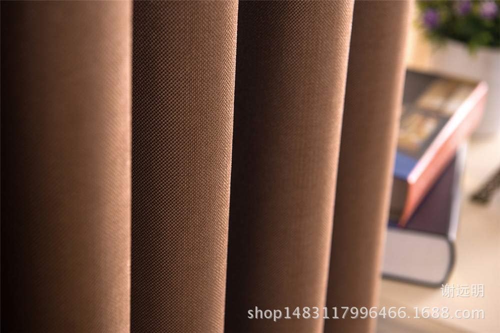 Window Drapes Fabric Solid Color Velvet Linen Simple Modern 2-Pack W x L-90 x 90 Inch (2 X 46" W X 54" L (117cm X 137cm))