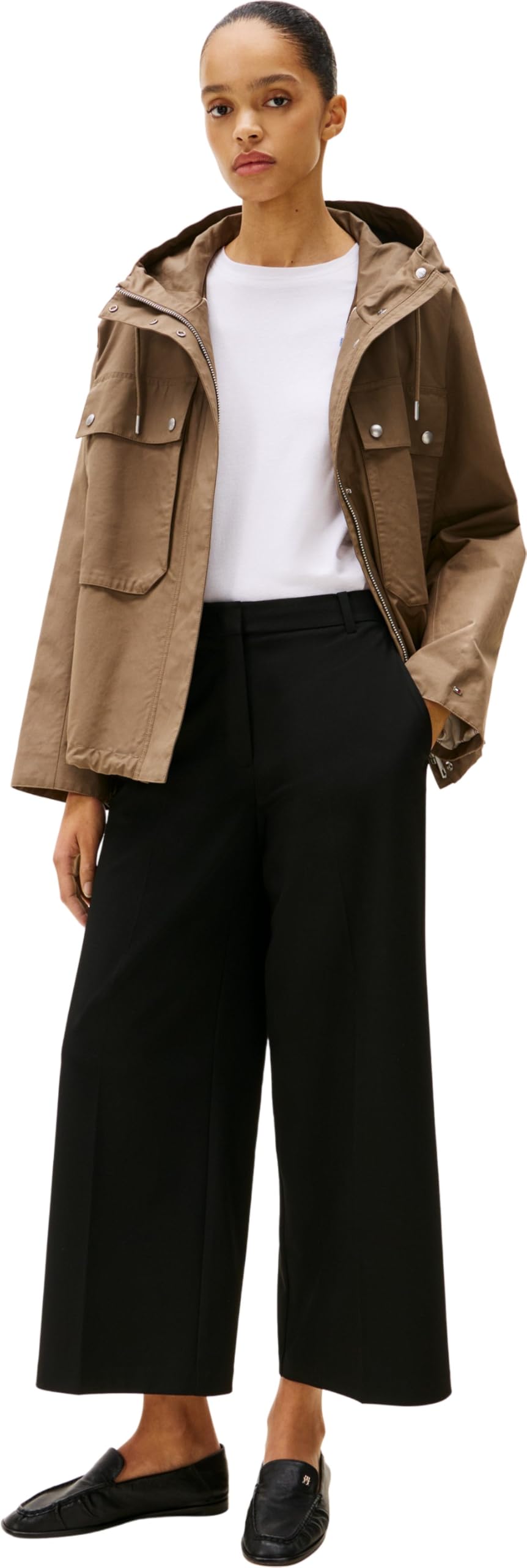 Tommy Hilfiger Lw Bi-stretch Wide Leg Crop Pant Ww0ww45463 - LW BI-STRETCH Spodnie z szerokimi nogawkami WW0WW45463 Kobiety