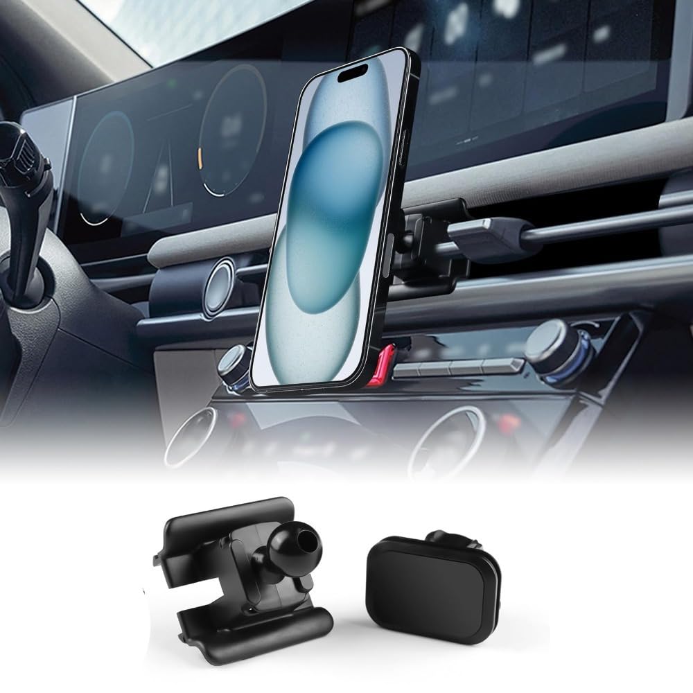 Mauxpiao B 360° Rotatable Car Phone Holder, For Hyundai Tucson 2025, Abs Mobile Phone Mount, Interior Car Accessory Gfdg/B/A