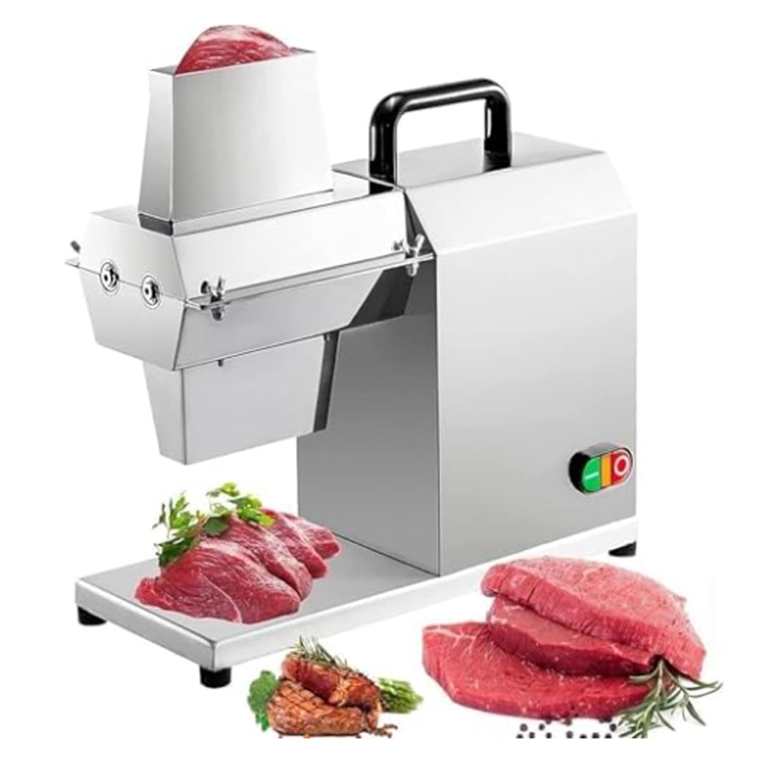 Batticarne elettrico, 450 W, in acciaio inossidabile, strumento commerciale per tacchino, pollo, maiale, pesce, bistecca, potenza 120 kg/h