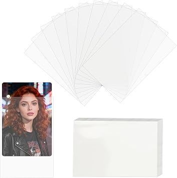 100 Pcs Photocard Sleeves, 200 Microns Clear Card Protector Sleeves, Top Load Unsealable Card Sleeves for Kpop Photocards, Football Cards & Trading Cards