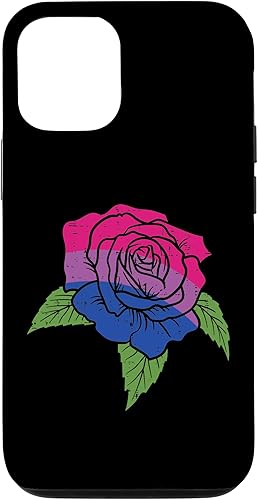Funda para iPhone 14 Pro Pocket Rose Flower LGBTQ Bisexual Orgullo Gay Bi Hombres Mujeres
