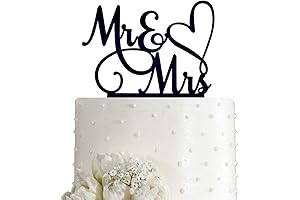 Mr and Mrs Cake Topper: Elegant Black Acrylic Wedding Decoration