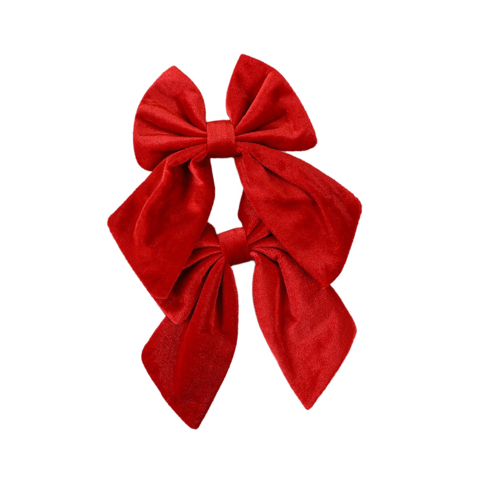 Jazuaiao Multiple Use Velvety Bowknots Set of 2 Premium Christmas Ornament for Tree Decorations and Table Centerpieces Festival Velvety Bowknot Ornament