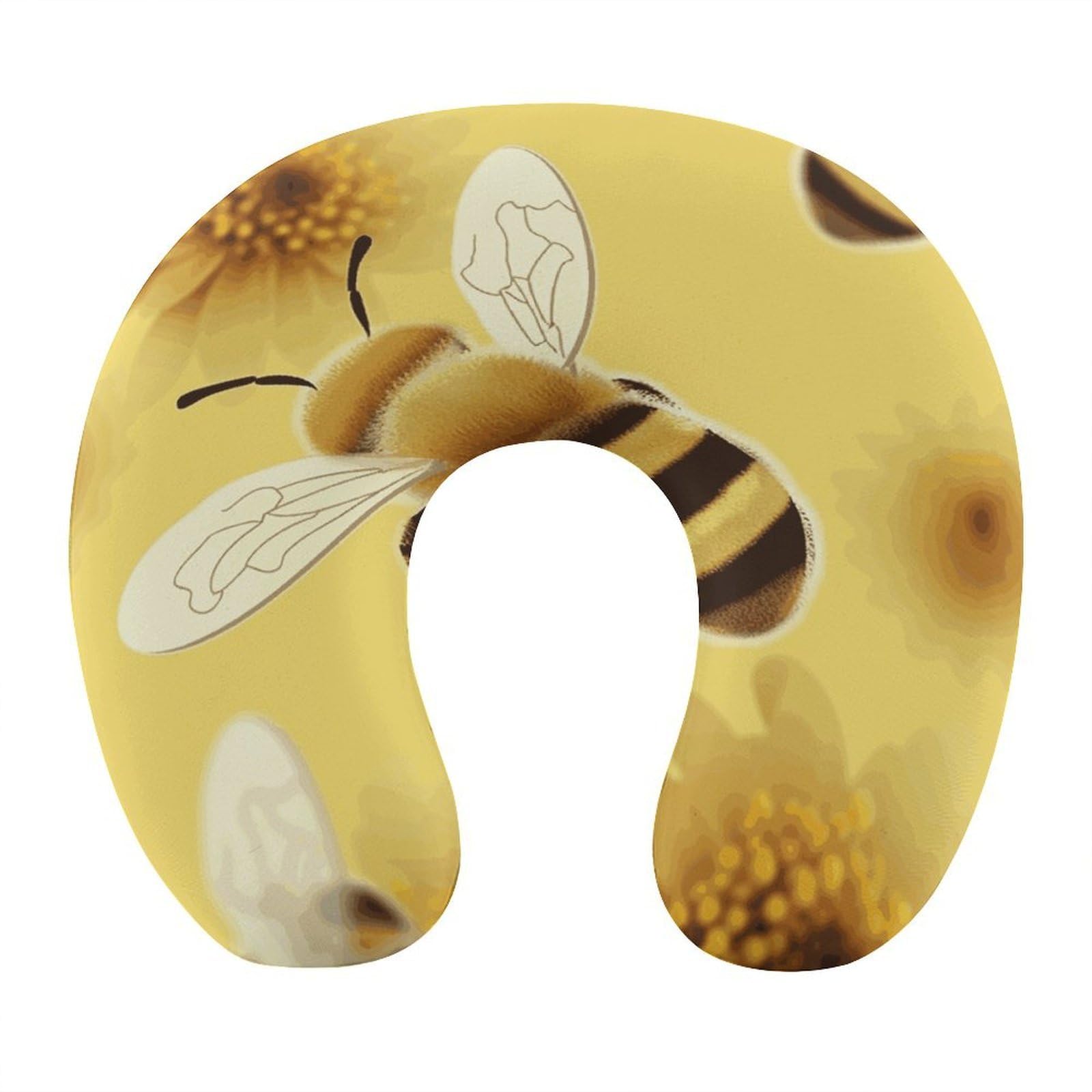 Btcowzrv Style Honey Bee2 U Shaped Neck Pillow Travel Pillows
