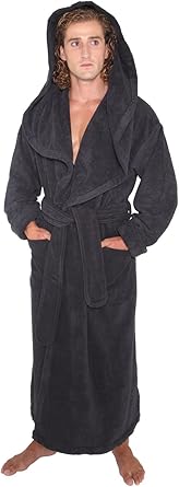 mens big and tall cotton terry hooded robe