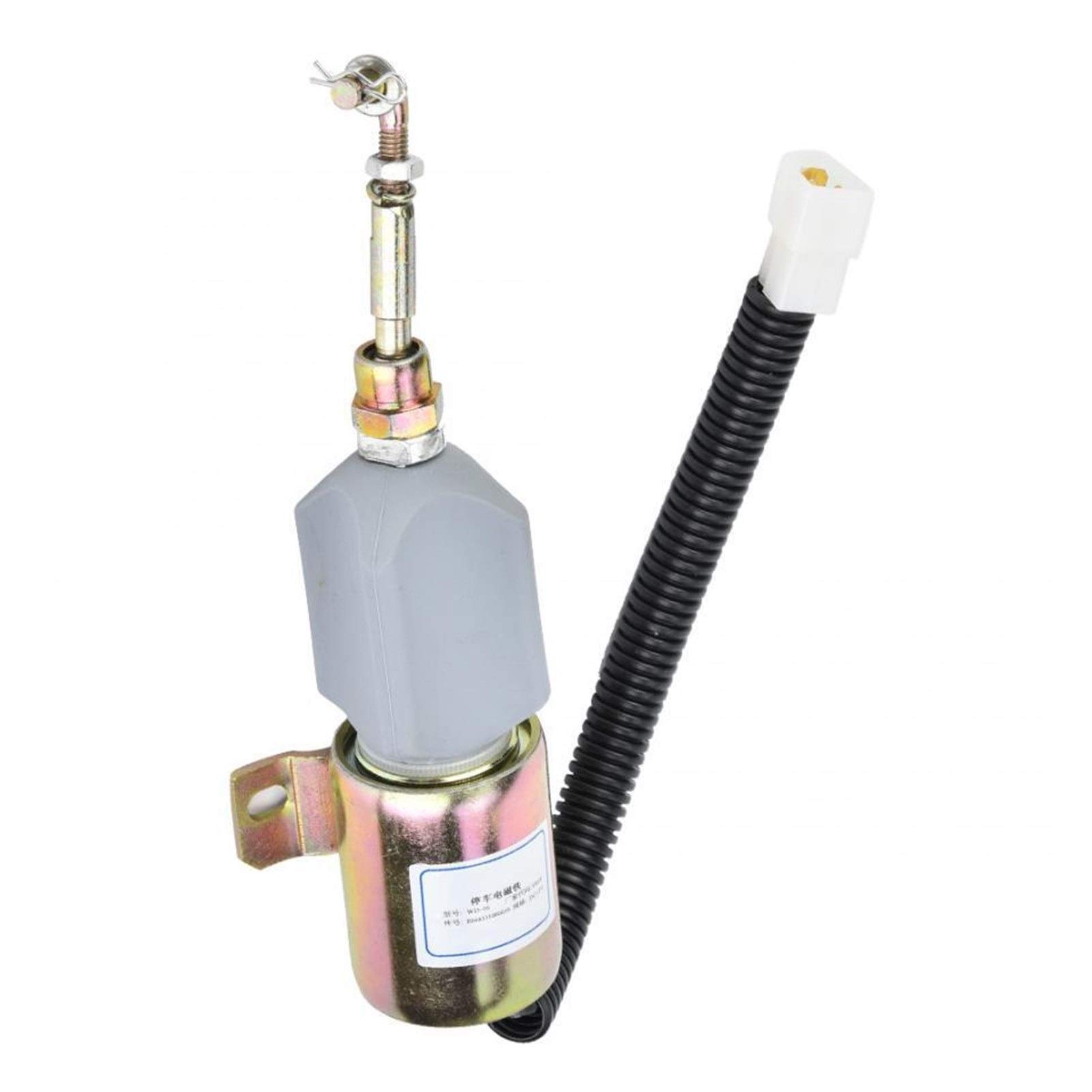 Cierre la válvula de bola tubería combustible 12 V CC Off Diesel Válvula solenoide cierre Solenoide parada magnética eléctrica Componente de tubería