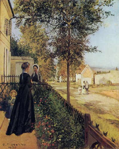 管43☆絵画☆カミーユピサロ☆ルーヴジェンヌへの道☆1872年作☆複製画☆F10 絵画 カミーユピサロ ルーヴジェンヌへの道 1872年作 複製画