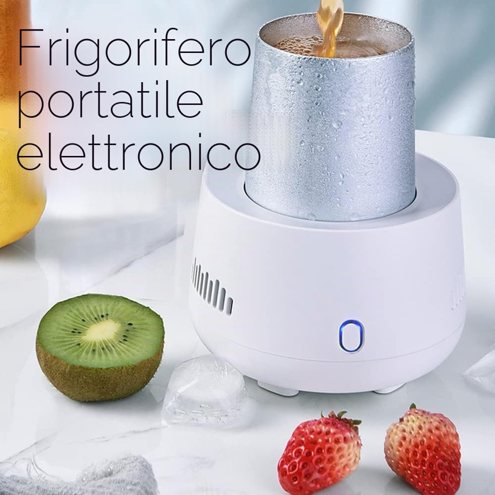 Mini tazza di raffreddamento portatile per auto, 12 V/24 V, ricarica USB, adatta per la maggior parte delle auto