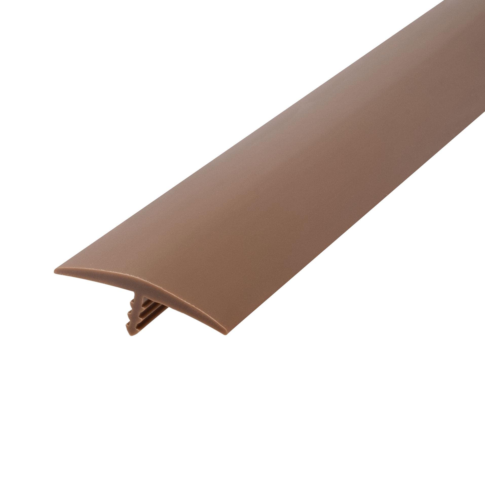 Outwater Plastic T-molding 1-1/4 Inch Tan Flexible Polyethylene Center Barb Tee Moulding 25 Foot Coil