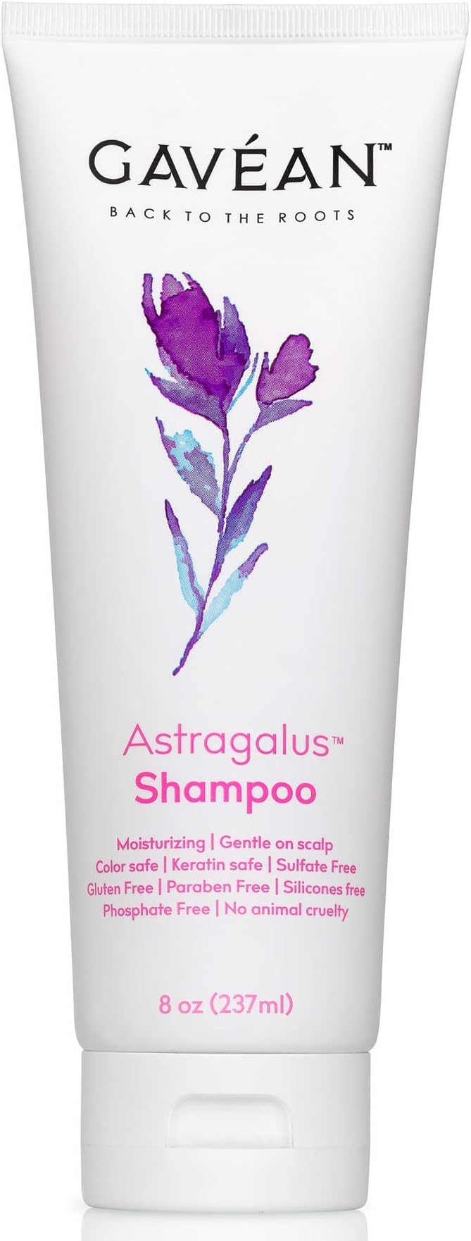 Astragalus Natural Moisturizing Shampoo, 8 Fl Oz, Sulfate Free All Hair Types
