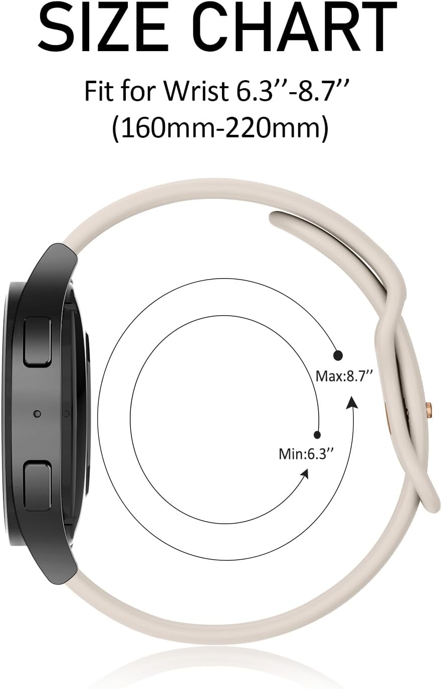 Vancle Bands Compatible with Garmin Vivoactive 4/Venu 2/Forerunner 745/265/255/255 Music - Women's/Men's Band