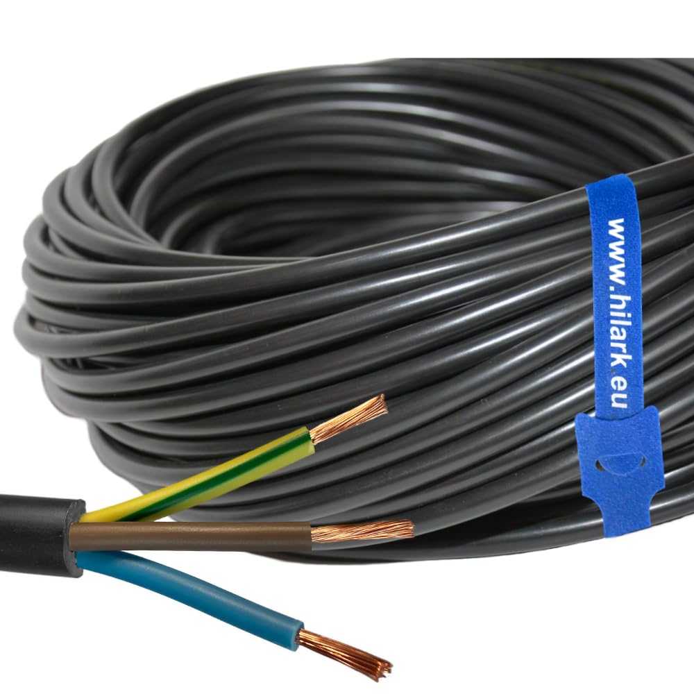 Hilark Cable Tech Cavo H05VV-F 3 x 2,5 mm2 (3g2,5 mm2) (250 m, nero)